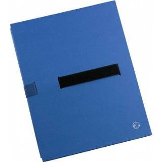 👉 Klittenband blauw karton kantoor meubilair Map met uitrekbare rug, 2 overslagen en 8713739314547