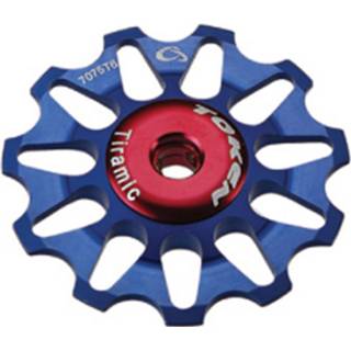 👉 Achterderailleur blauw Token TK170TBT Tiramic Pulleys - Reserveonderdelen achterderailleurs 5056305593735