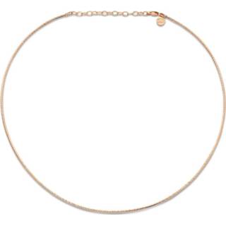 👉 Zilver vrouwen active karabijnslot roskleurig Mi Moneda NEC-03-MARI-40-45 Ketting Maribel rosekleurig 40-45 cm 8719116021305