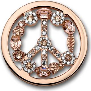 👉 Staal large vrouwen active roze Mi Moneda SW-PEA-28-L Peace Light Pink Munt 8719116002014