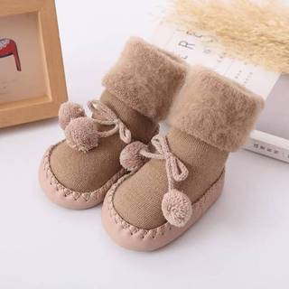 👉 Sokken baby's Winter baby warmer vloer anti-slip Step maat: 13cm (koffie)