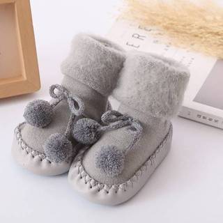 👉 Sokken grijs baby's Winter baby warmer vloer anti-slip Step maat: 11cm (grijs) 6922266940637