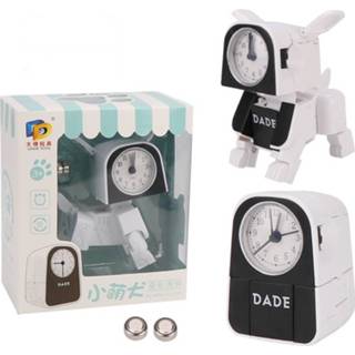 👉 Alarmklok wit kinderen Mini handmatige kind vervorming alarm klok robot speelgoed (wit) 6922791784737