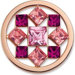 👉 Staal active large vrouwen roze Mi Moneda SW-BEL-23-L Bella Hot Pink Rosegold Plated Swarovski Crystals 8719116013430