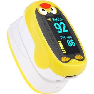 👉 Oximeter geel kinderen baby's Pediatrische vinger Pulse neonatale bloed zuurstof Kids oplaadbare USB verzadiging zuigeling Oximetro Pediatrico