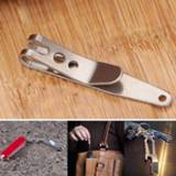 👉 Sleutelhanger metalen roestvrijstalen 5PCS EDC zak ophanging clip met sleutelring gesp karabijnhaak roestvrijstaal buiten tool