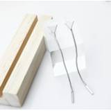 👉 Kwast goud zilver metalen Mode minimalistische en driehoek ketting kwastje oorbellen (zilver)