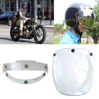 👉 Helm transparant Soman Motorcycle Bubble Visor open gezicht windscherm met frame (transparant) 6922654024802