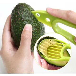 👉 Dunschiller plastic 2 stuks 3 in 1 avocado slicer Shea corer fruit Cutter pulp separator mes keuken plantaardige tools