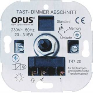👉 Tast dimmer Opus halogeen tastdimmer met schroefklemmen voor elektronische trafo's 20-315VA