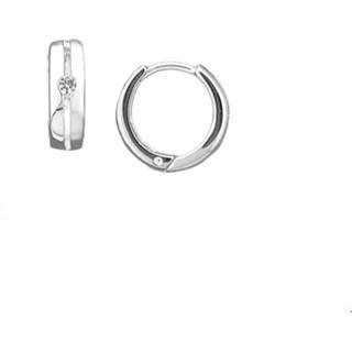 👉 Oorring zilver vrouwen active mat glanzend zilverkleurig TFT Oorringen Met Scharnier Zirkonia 8718834018222