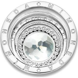 👉 Staal kristal large active XS vrouwen zilverkleurig Mi Moneda SW-CARI-01-L Carina met Swarovski kristallen en munt 8719116017230