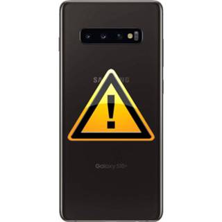 👉 Batterij keramische zwart Samsung Galaxy S10+ Cover Reparatie -