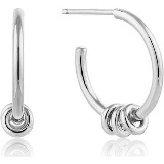 👉 Oorbel zilver active glanzend vrouwen pouchettesluiting Modern Minimalism Ania Haie E002-05H Oorbellen Hoops 15 mm 5052469198021