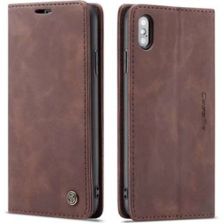 👉 Portemonnee book XS coffee bruin CASEME iPhone Max Retro Wallet Case - 8720007368751