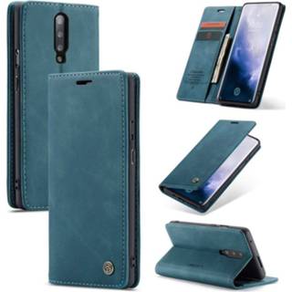 👉 Portemonnee blauw book CASEME OnePlus 7 Pro Retro Wallet Case - 8720007395597