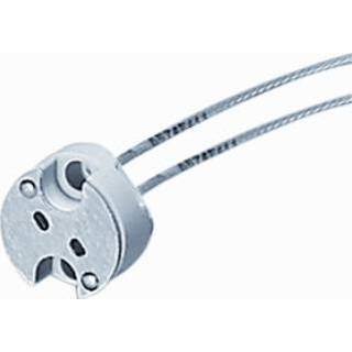 👉 Vossloh lampfitting 140mm kabel, porselein, wit, model recht