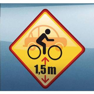 Sticker fietser afstand houden