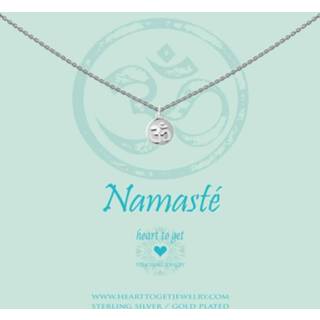 👉 Zilver active d vrouwen Heart to Get N256COH15S Ketting Namaste Ohm Coin 8719214210991