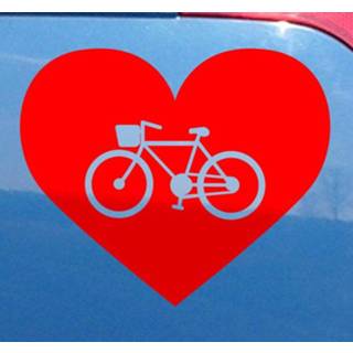 Fiets Sticker fietsen liefde hartje love