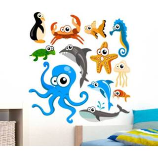 👉 Zeedier kinderen Sticker kind zeedieren vrolijk kleur