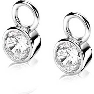👉 Zirkonia zilver glanzend active vrouwen rond rosekleurig Zinzi ZICH1486D Oorringbedels met