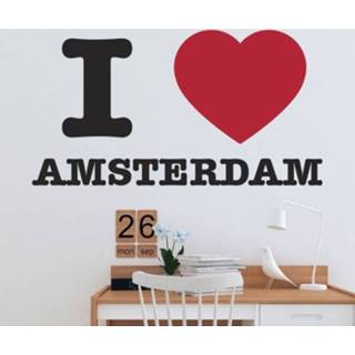 Muursticker I love Amsterdam