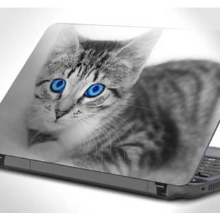 👉 Laptop sticker blauwe kat ogen