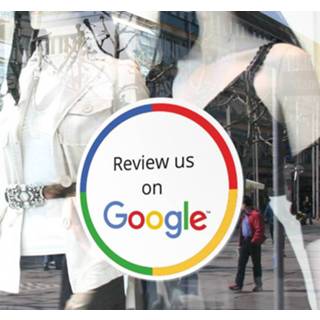 Raamsticker voor winkels Google Review