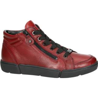 👉 Lage sneakers rood leer vrouwen Ara Rome 8719796660368