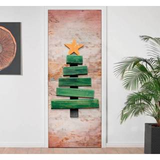👉 Deursticker houten nederlands kerstboom