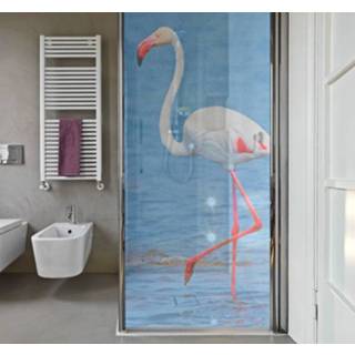 Douchecabine nederlands sticker flamingo