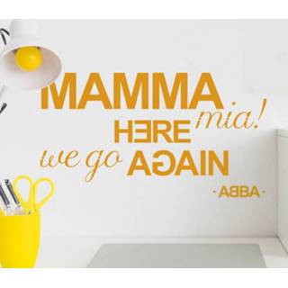 👉 Muursticker nederlands Tienerkamer Mamma mia