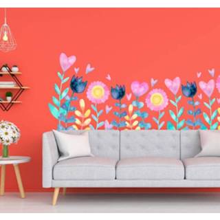 👉 Muursticker nederlands Muurstickers slaapkamer tulpen en zonnebloemen