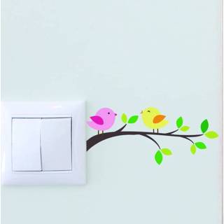 👉 Muursticker nederlands kinderen Muurstickers kinderkamer vogeltjes op takje