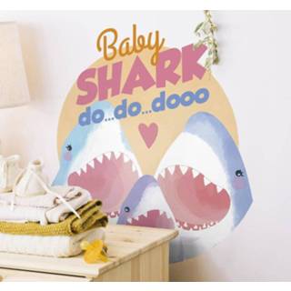 👉 Muursticker nederlands baby's Muurstickers tekst Baby shark dododo song