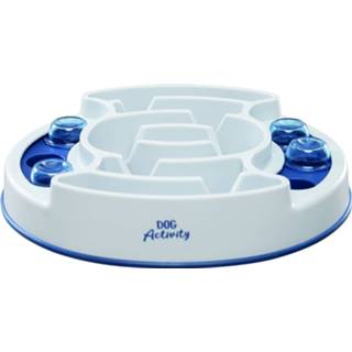 👉 Denk spel wit blauw groen Trixie Dog Activity Slide & Feed Denkspel - Hondenspeelgoed 30x27 cm 0.589 kg Donkerblauw 1 stuk 4011905320366