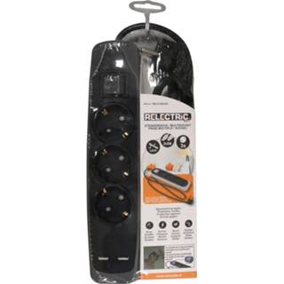 👉 Stekkerdoos 3-voudig met 2 USB aansluitingen 1,5 m snoer 8719497492220