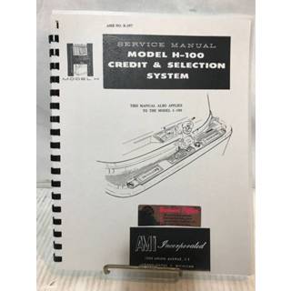 👉 Jukebox mannen AMI H-100 / I-100 Service Manual Credit And Selection System