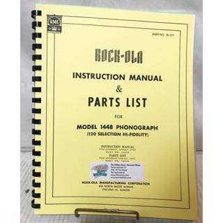 👉 Jukebox mannen Instruction Manual & Parts List - Rock-Ola Model 1448