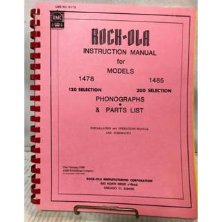 👉 Jukebox mannen Instruction Manual - Rock-Ola Model 1478 & 1485