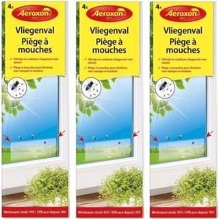 👉 Vliegenvanger volwassenen 12x Aeroxon vliegenvangers plakstrips 21 cm