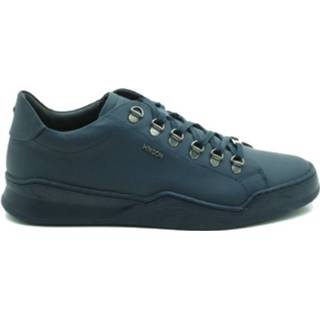 👉 Veter schoenen male herenschoenen mannen men blauw leer Hinson Veterschoenen