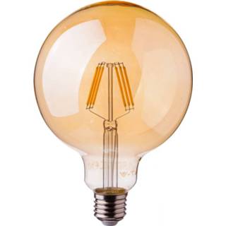 👉 Gloei lamp glas super warm wit a+ Dimbare LED gloeilamp G95 met E27 fitting 6 Watt 500lm 2200K 3800157612210