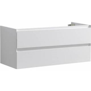 👉 Onderkastje wit glans MDF finity Onderkast Sanilux Infinity 120x47x50 cm Hoogglans (exclusief wastafel) 8719304406921