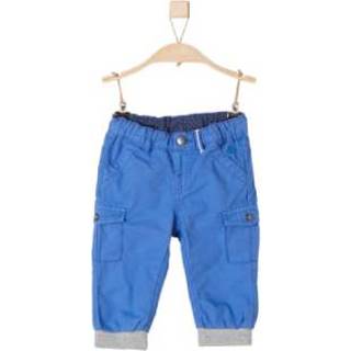 👉 S.Oliver Katoenen broek met manchetten medium blauw