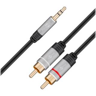 👉 Stereo kabel Goobay Plus 3.5mm / 2 x RCA Male - 5m 4040849790669
