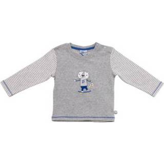 👉 Salt and Pepper  Baby Luck Boys Longsleeve Tijgergrijs melange - Grijs - Gr.68 - Jongen