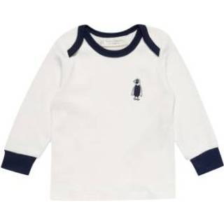 👉 Sense Organics  Boys Longsleeve Hout geborduurd op lange mouwen - Wit - Gr.vanaf 6 maanden - Jongen
