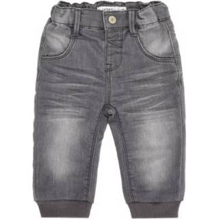 👉 Name it  Boys Sweatjeans Lan donkergrijs denim - Grijs - Gr.74 - Jongen